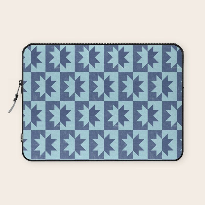 Holiday Contrast: Blue Bethlehem Star Delight Laptop Sleeve Gallery Image 1