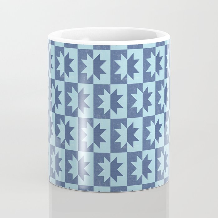 Holiday Contrast: Blue Bethlehem Star Delight Coffee Mug Gallery Image 4