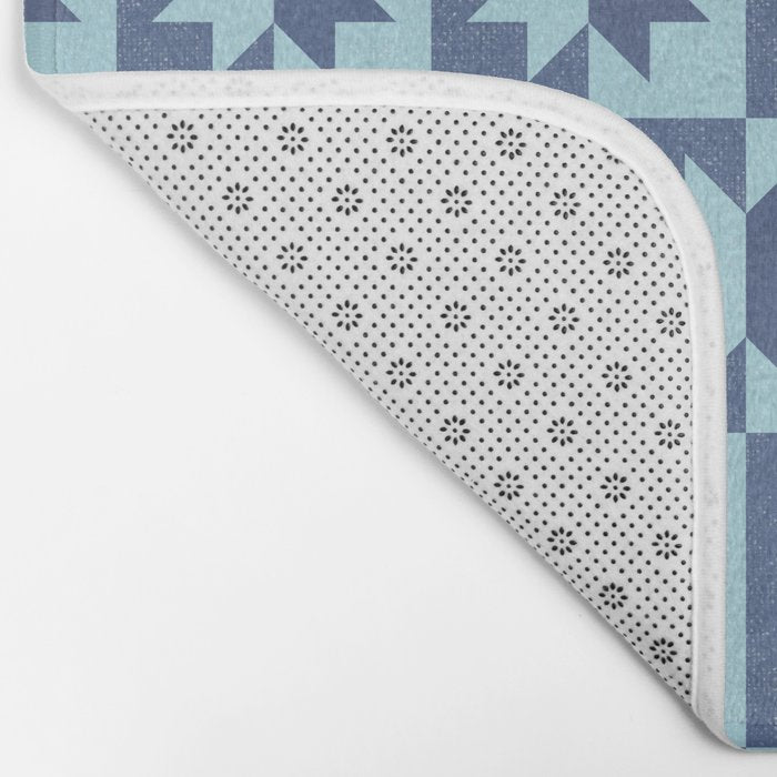 Holiday Contrast: Blue Bethlehem Star Delight Bath Mat Gallery Image 2