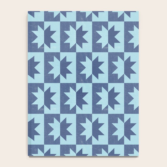 Holiday Contrast: Blue Bethlehem Star Delight Notebook Gallery Image 4