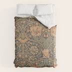 William Morris Vintage Honeysuckle & Tulip Gold and Blue Duvet Cover Gallery Image 6