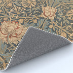 William Morris Vintage Honeysuckle & Tulip Gold and Blue Rug Gallery Image 4