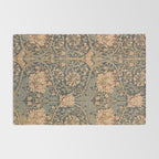 William Morris Vintage Honeysuckle & Tulip Gold and Blue Rug Gallery Image 2