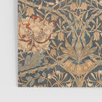 William Morris Vintage Honeysuckle & Tulip Gold and Blue Poster Gallery Image 3