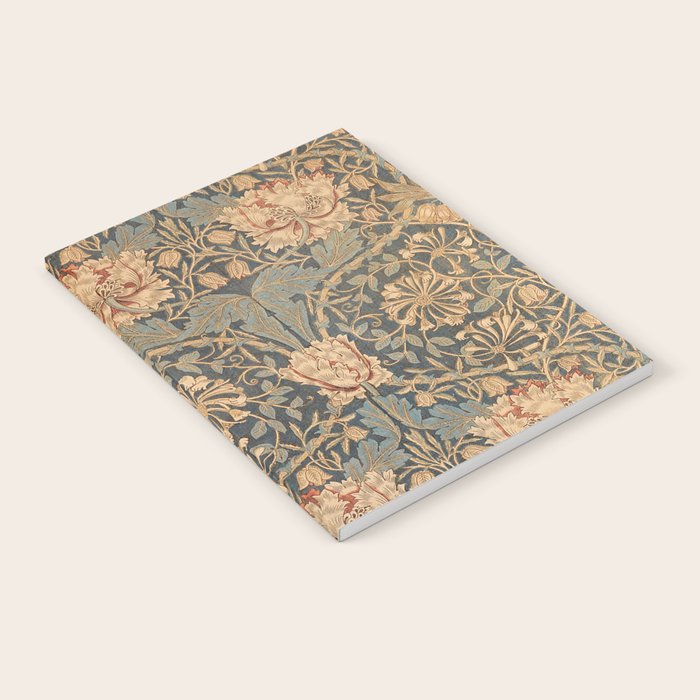 William Morris Vintage Honeysuckle & Tulip Gold and Blue Notebook Gallery Image 2