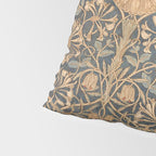 William Morris Vintage Honeysuckle & Tulip Gold and Blue Pillow Sham Gallery Image 4