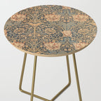 William Morris Vintage Honeysuckle & Tulip Gold and Blue Side Table Gallery Image 2