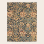 William Morris Vintage Honeysuckle & Tulip Gold and Blue Poster Gallery Image 4