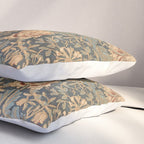 William Morris Vintage Honeysuckle & Tulip Gold and Blue Pillow Sham Gallery Image 3