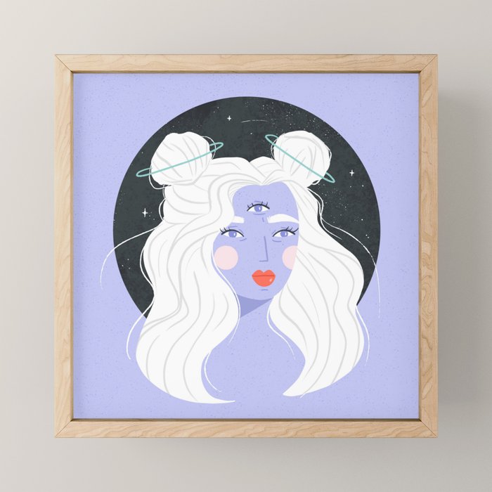 Space Lady Mini Art Print Gallery Image 1