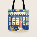 Charming French Cheese Shop Tote Bag Gallery Image 1