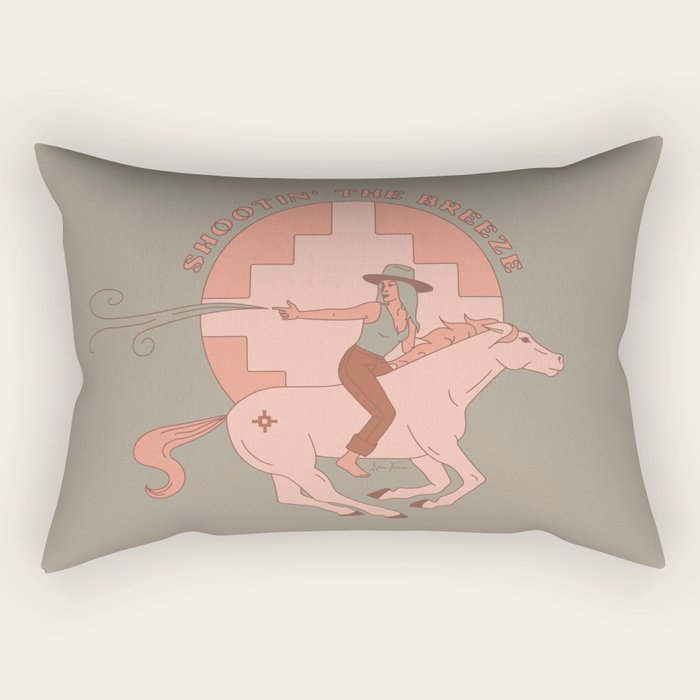 Shootin' The Breeze Rectangular Pillow Gallery Image 2