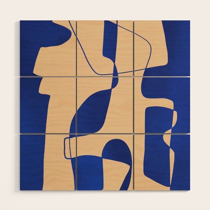 Modern Abstract Minimal Shapes 207 Wood Wall Art Gallery Image 1