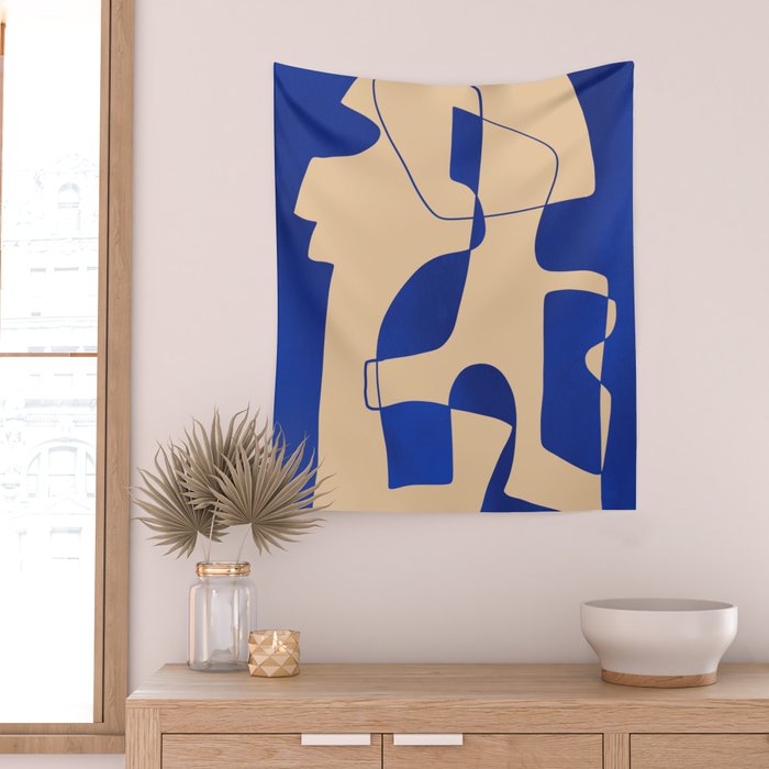 Modern Abstract Minimal Shapes 207 Wall Tapestry Gallery Image 2