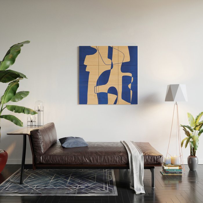 Modern Abstract Minimal Shapes 207 Wood Wall Art Gallery Image 2