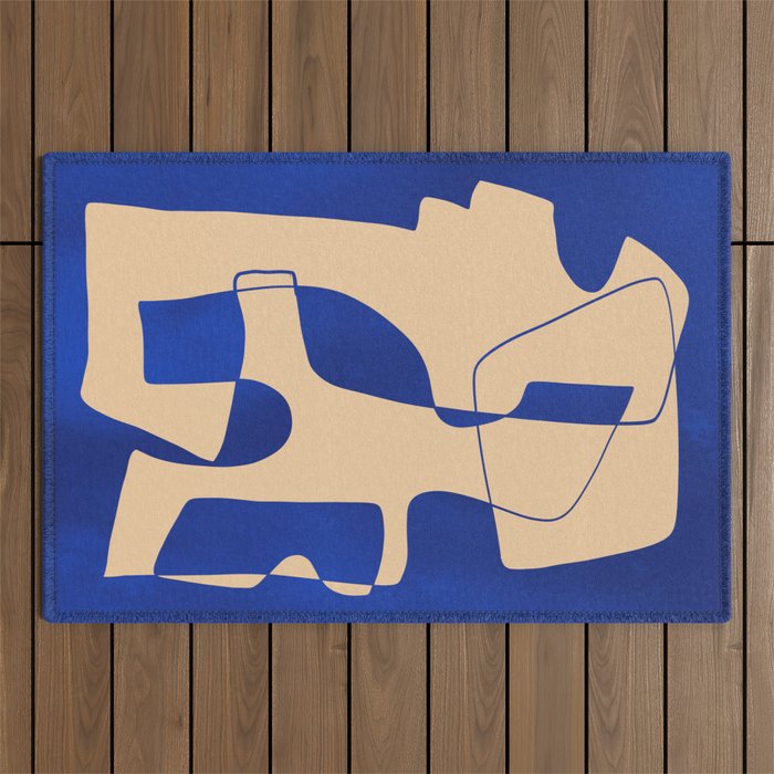Modern Abstract Minimal Shapes 207 Outdoor Rug Gallery Image 1