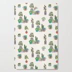 Ivory Background Plant Love Art Print Pattern Cutting Board Gallery Image 1