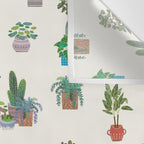 Ivory Background Plant Love Art Print Pattern Wall Tapestry Gallery Image 3