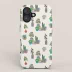 Ivory Background Plant Love Art Print Pattern iPhone Case Gallery Image 1