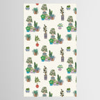 Ivory Background Plant Love Art Print Pattern Tablecloth Gallery Image 2