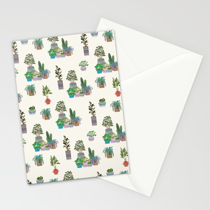 Ivory Background Plant Love Art Print Pattern Stationery Card Gallery Image 2
