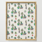 Ivory Background Plant Love Art Print Pattern Serving Tray Gallery Image 1