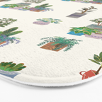 Ivory Background Plant Love Art Print Pattern Bath Mat Gallery Image 3