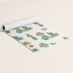 Ivory Background Plant Love Art Print Pattern Yoga Mat Gallery Image 2