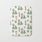 Ivory Background Plant Love Art Print Pattern Bath Mat Gallery Image 1