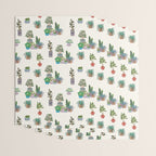 Ivory Background Plant Love Art Print Pattern Wrapping Paper Gallery Image 3