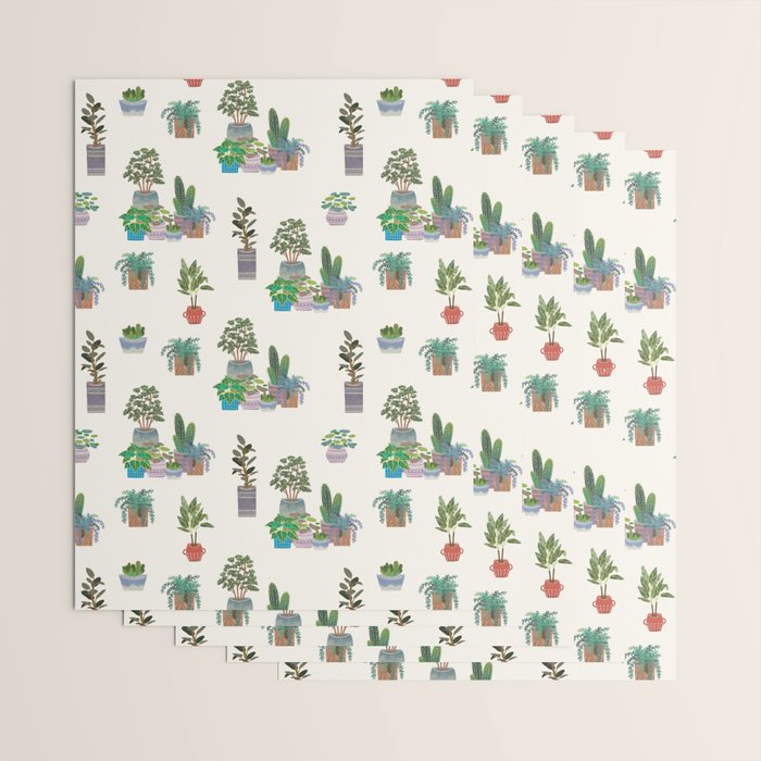 Ivory Background Plant Love Art Print Pattern Wrapping Paper Gallery Image 3