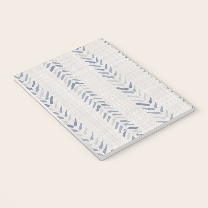 French blue ecru linen grain sack Notebook Gallery Image 3