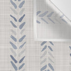 French blue ecru linen grain sack Wall Tapestry Gallery Image 3