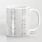 French blue ecru linen grain sack Coffee Mug Gallery Image 1