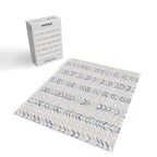 French blue ecru linen grain sack Jigsaw Puzzle Gallery Image 2