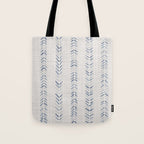 French blue ecru linen grain sack Tote Bag Gallery Image 1