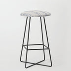 French blue ecru linen grain sack Stool Gallery Image 1