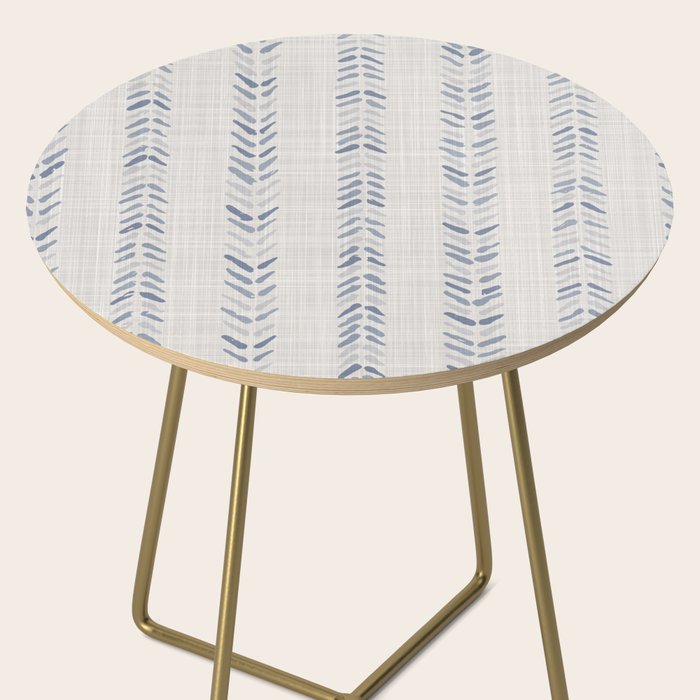 French blue ecru linen grain sack Side Table Gallery Image 2