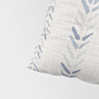 French blue ecru linen grain sack Pillow Sham Gallery Image 4