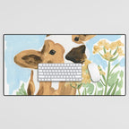 Baby Cow Desk Mat Gallery Image 1