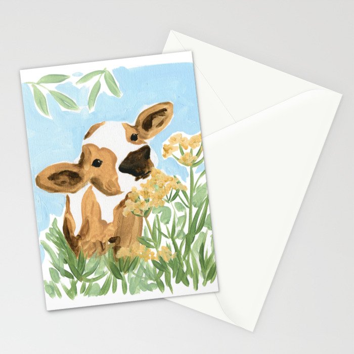 Baby Cow Stationery Card Gallery Image 2