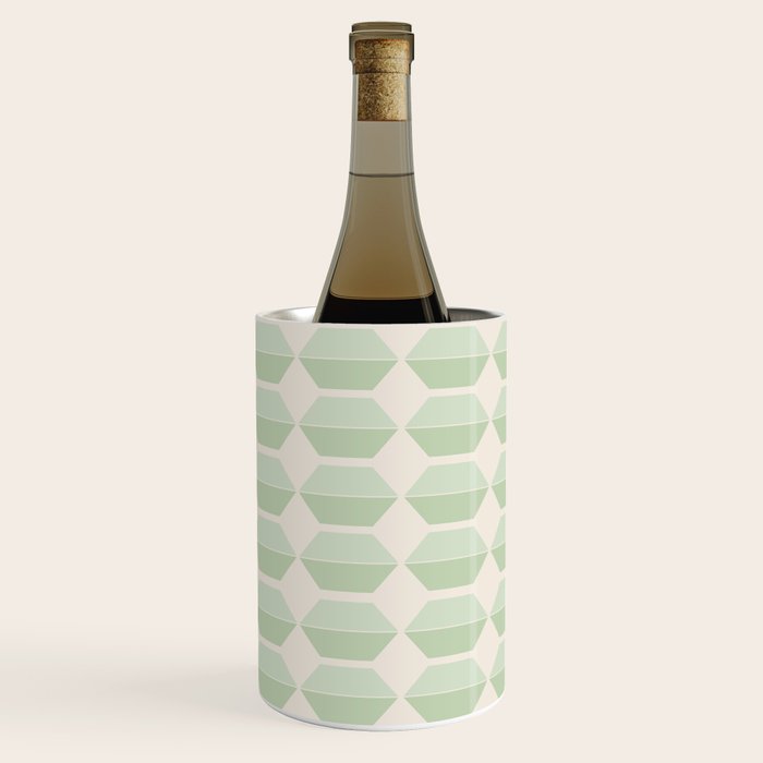 Hexagonal Pattern VI Soft Green Wine Chiller Gallery Image 3