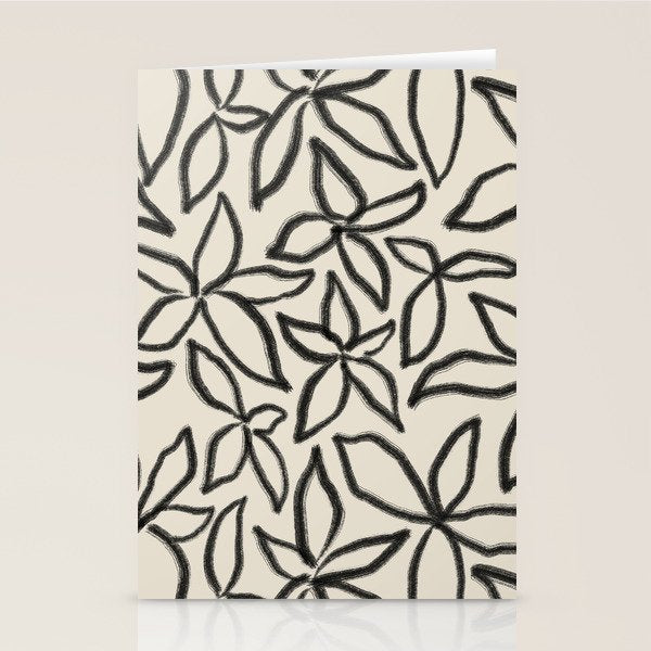 Abstract Brushed Line Art Florals Stationery Card Gallery Image 2