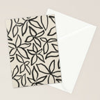 Abstract Brushed Line Art Florals Stationery Card Gallery Image 2