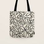 Abstract Brushed Line Art Florals Tote Bag Gallery Image 1