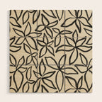 Abstract Brushed Line Art Florals Wood Wall Art Gallery Image 1