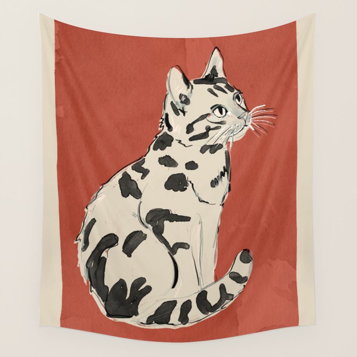Cat 16 Wall Tapestry Gallery Image 4