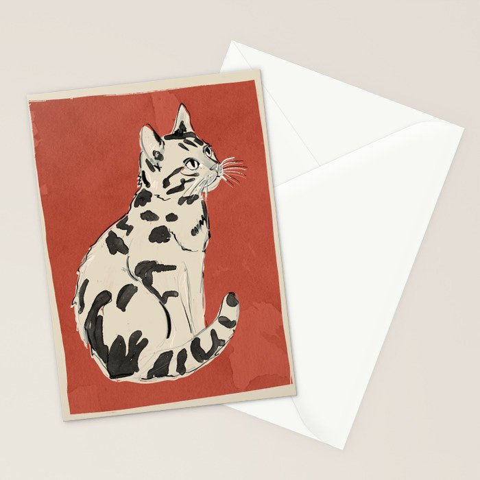 Cat 16 Stationery Card Gallery Image 2