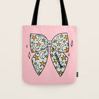 Cancer Zodiac Bow Tote Bag Gallery Image 1