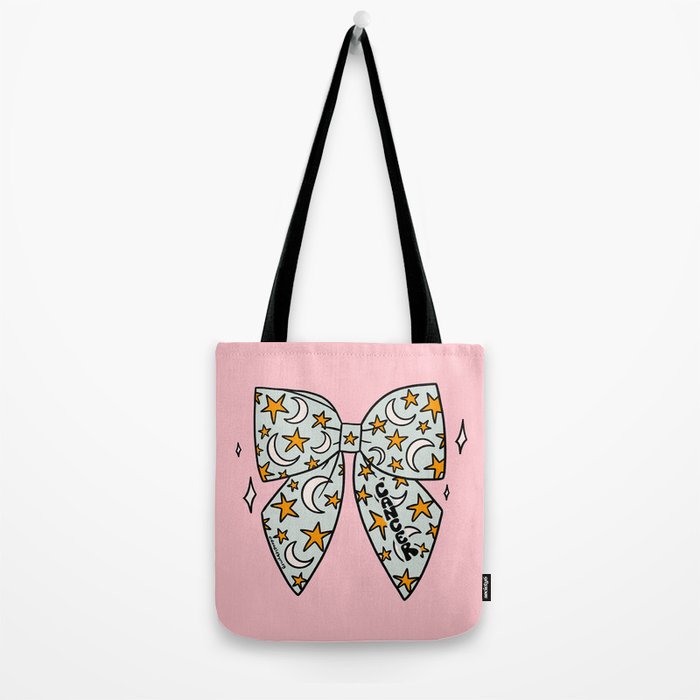 Cancer Zodiac Bow Tote Bag Gallery Image 2